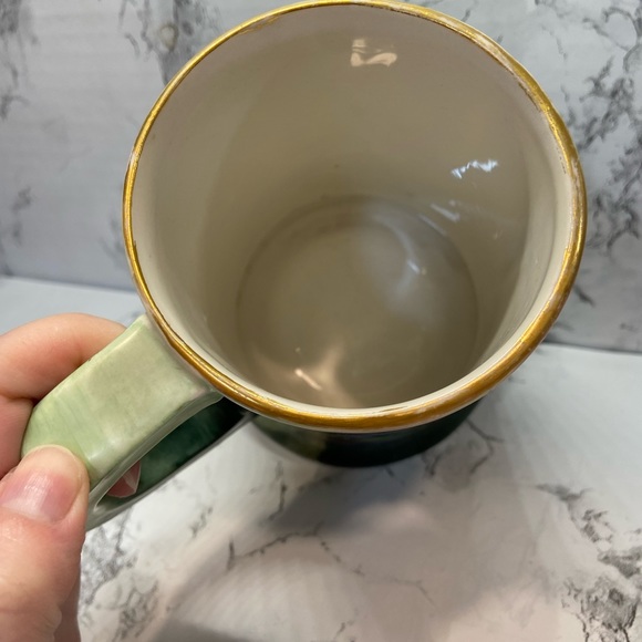 Bell Pottery Findley, Ohio. Antique Large Mug w/hand-painted grapes. - Picture 4 of 13